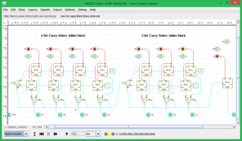 Carry-select adder screenshot