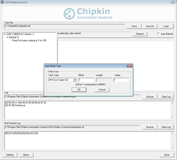 CAS Modbus Scanner screenshot 2