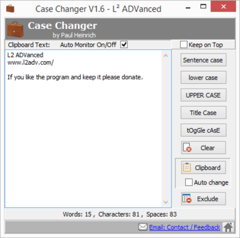 Case Changer screenshot