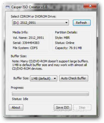 Casper ISO Creator screenshot