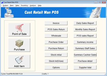 Cast Retail Man POS screenshot