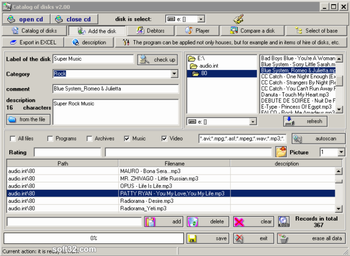 Catalogue of disks screenshot 2