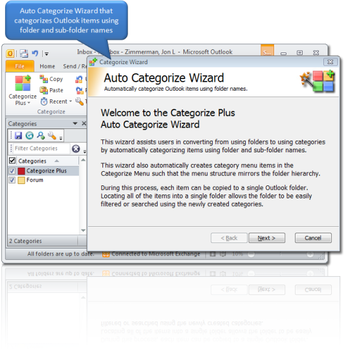 Categorize Plus for Outlook screenshot