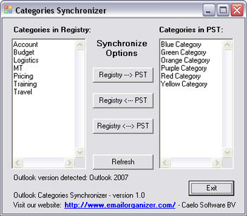 Category Synchronize screenshot
