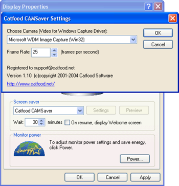 Catfood CamSaver screenshot