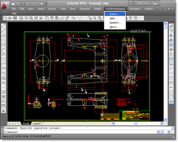 CATIA V4 2D Import for AutoCAD screenshot