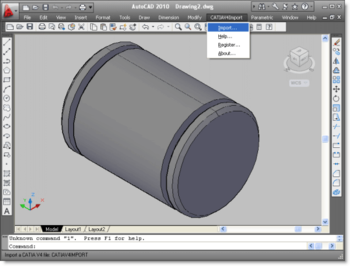 CATIA V4 Import for AutoCAD screenshot