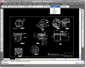 CATIA V5 2D Import for AutoCAD screenshot