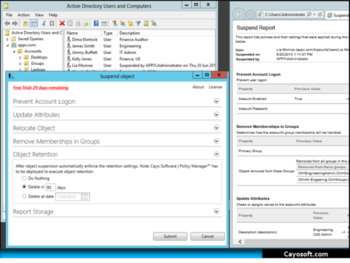 Cayo Suspend for Active Directory screenshot