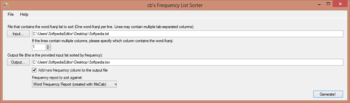 cb's Frequency List Sorter screenshot
