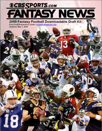 CBSSports.com 2010 Fantasy Football Downloadable Draft Kits screenshot