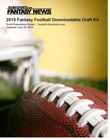 CBSSports.com 2010 Fantasy Football Downloadable Draft Kits screenshot 5
