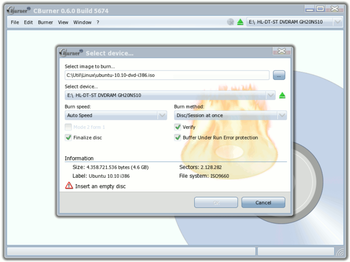 CBurner Beta screenshot