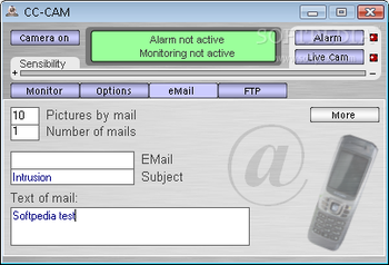 CC-CAM alarm system screenshot 3