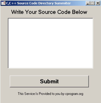 C,C++ Source Code Directory Submitter screenshot