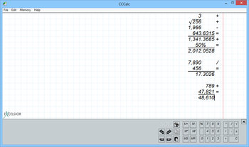 CCCalc screenshot