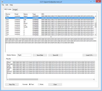 CCF Export screenshot
