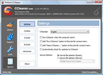 CCleaner nLite Addon screenshot 4