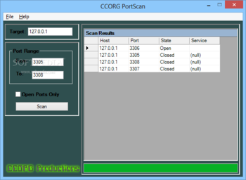 CCORG PortScan screenshot