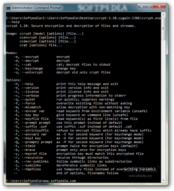 ccrypt screenshot