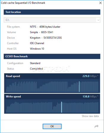 CCSIO Benchmark screenshot 3