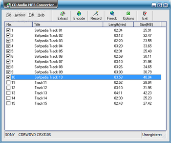 CD Audio MP3 Converter screenshot