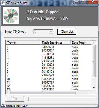 CD Audio Ripper screenshot