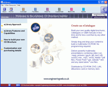 CD brochure builder screenshot