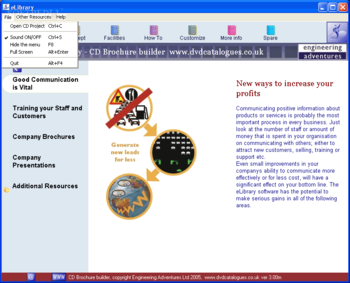 CD brochure builder screenshot 2