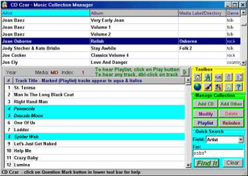 CD Czar Music Collection Manager screenshot