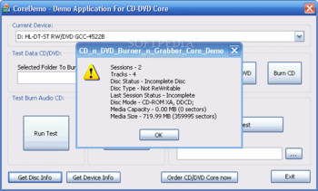 CD & DVD Burner & Grabber Core screenshot 3