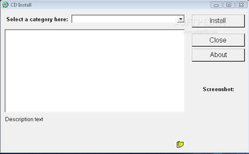CD Install screenshot