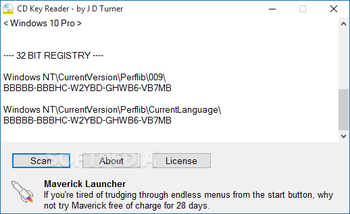 CD Key Reader screenshot