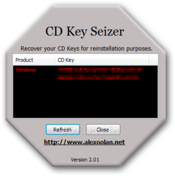 CD Key Seizer screenshot