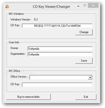 CD Key Viewer/Changer (formerly EBgo Windows CD Key Extractor) screenshot