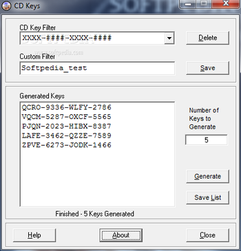 CD Keys screenshot