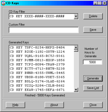 CD Keys screenshot 2
