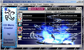 CD Menu screenshot