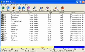 CD MP3 Burner screenshot