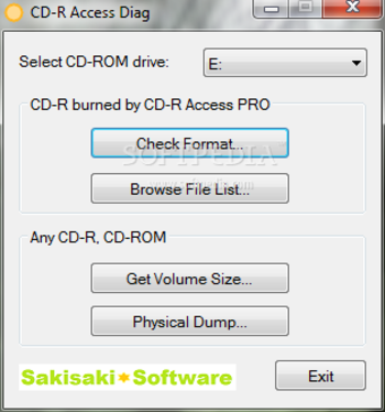 CD-R Access Diag screenshot