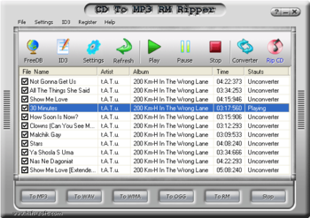 CD To MP3 RM Ripper screenshot