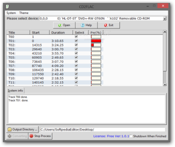 CD2FLAC screenshot