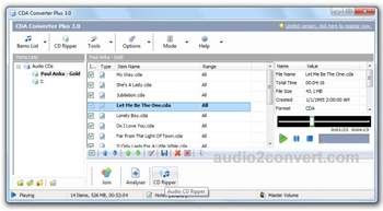 CDA Converter Plus screenshot