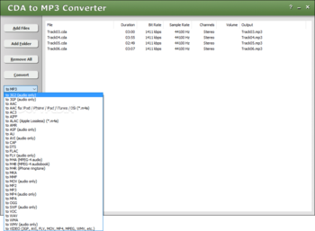 CDA to MP3 Converter screenshot 2
