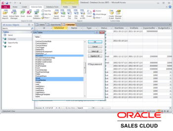 CData ODBC Driver for OracleSalesCloud screenshot