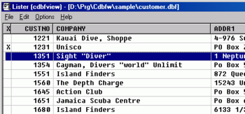 CDBFview screenshot 2