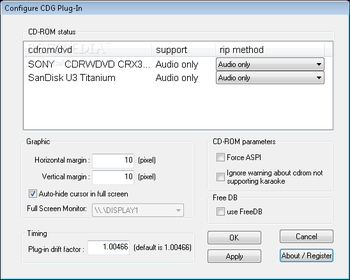 CD+G Disk Player screenshot