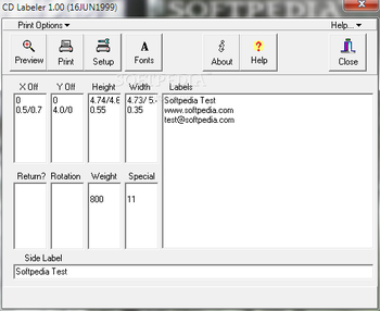 CDLabeler screenshot