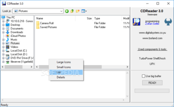 CDReader screenshot
