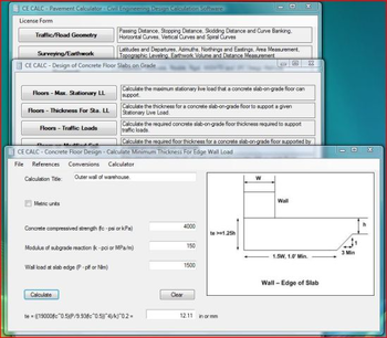 CE CALC - Pavement Calculator screenshot